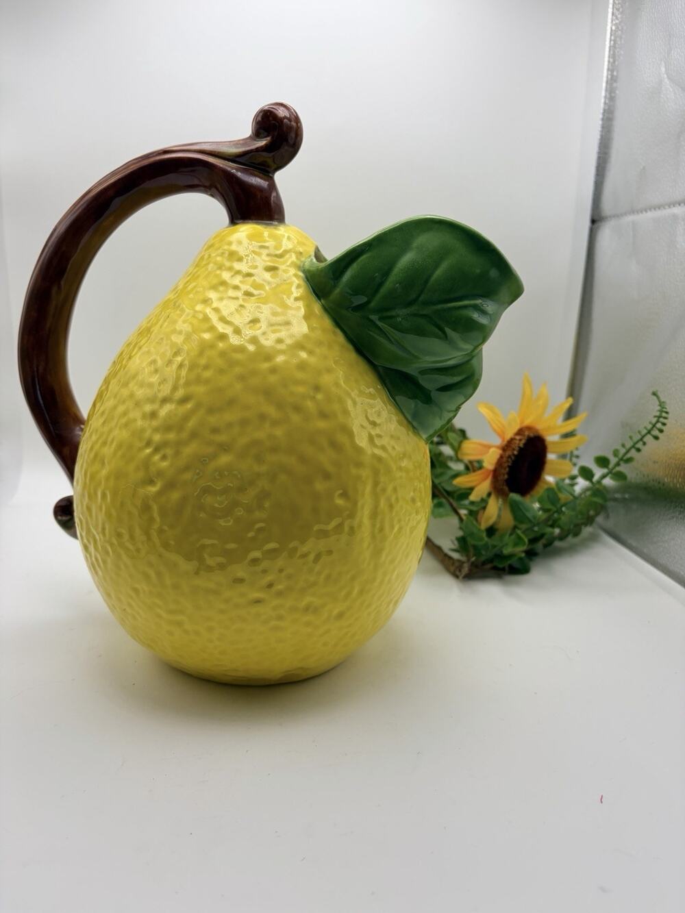 Italian Majolica Lemon Pitcher